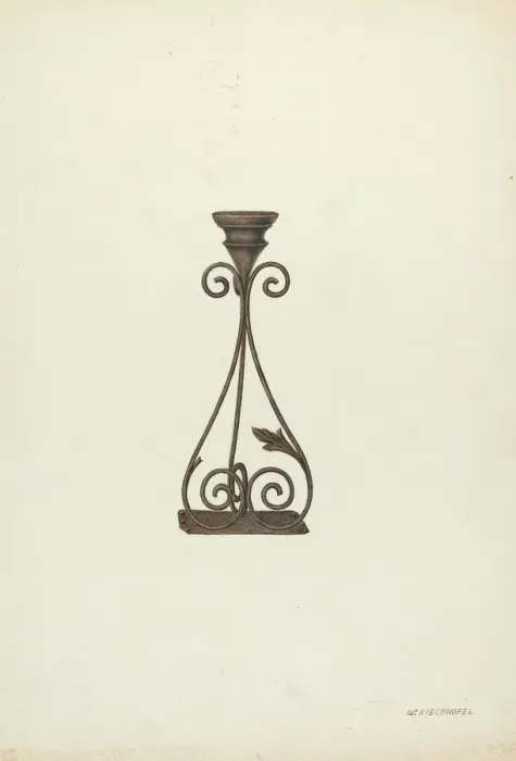 Framed Print : Candlestick, 1935 / 1942. Creator: William Kieckhofel Framed Print : Candlestick, 1935 / 1942. Creator: William Kieckhofel
