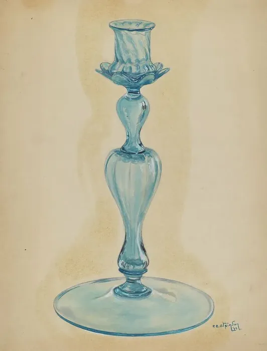Framed Print : Candlestick, 1937. Creator: Ralph Atkinson Framed Print : Candlestick, 1937. Creator: Ralph Atkinson