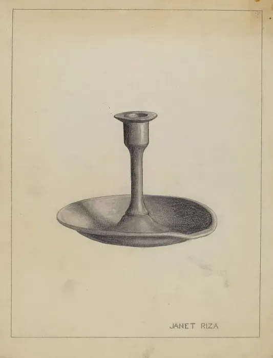 Framed Print : Candlestick, c. 1935. Creator: Janet Riza Framed Print : Candlestick, c. 1935. Creator: Janet Riza