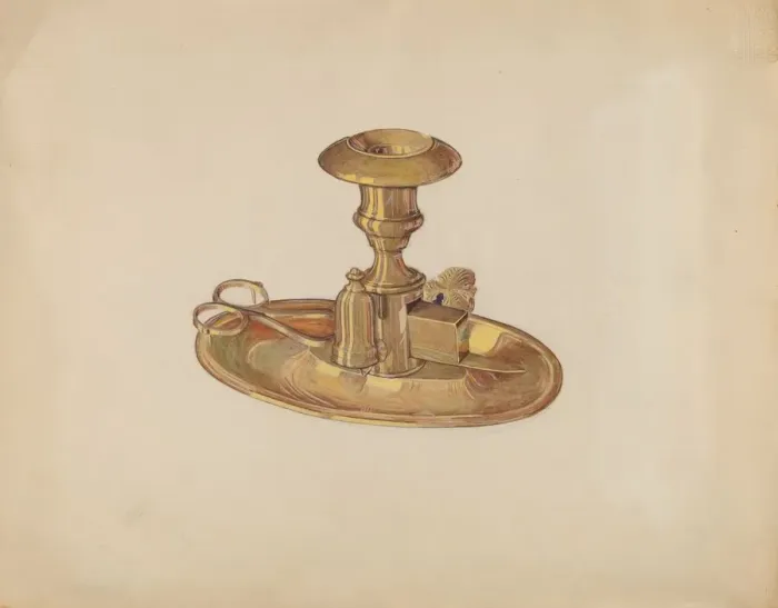Framed Print : Candlestick, c. 1936. Creator: Dorothy Posten Framed Print : Candlestick, c. 1936. Creator: Dorothy Posten
