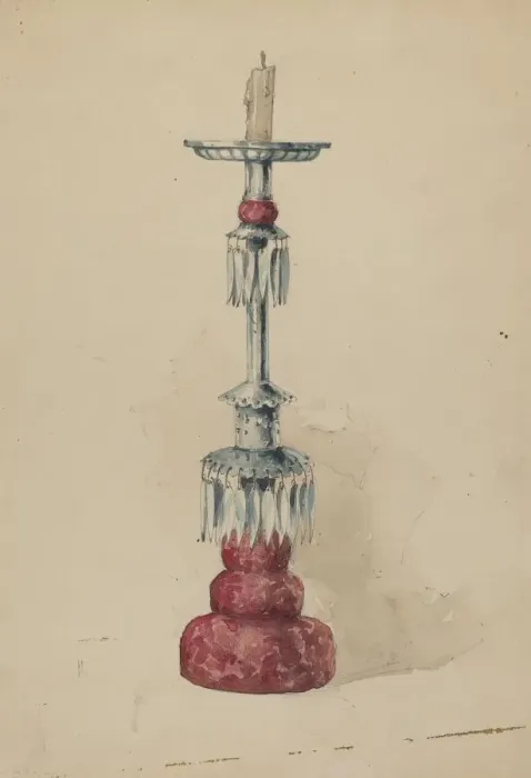 Framed Print : Candlestick, c. 1936. Creator: Geoffrey Holt Framed Print : Candlestick, c. 1936. Creator: Geoffrey Holt