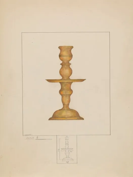 Framed Print : Candlestick, c. 1936. Creator: Henry Meyers Framed Print : Candlestick, c. 1936. Creator: Henry Meyers