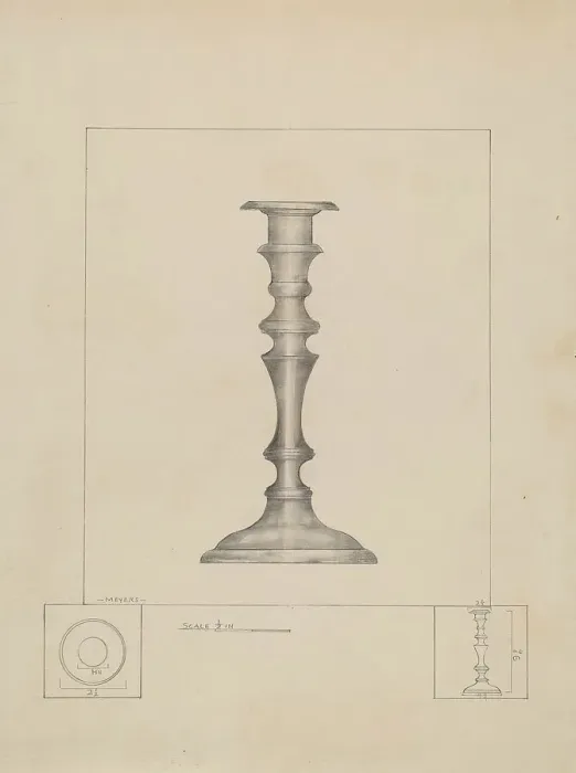 Framed Print : Candlestick, c. 1936. Creator: Henry Meyers Framed Print : Candlestick, c. 1936. Creator: Henry Meyers