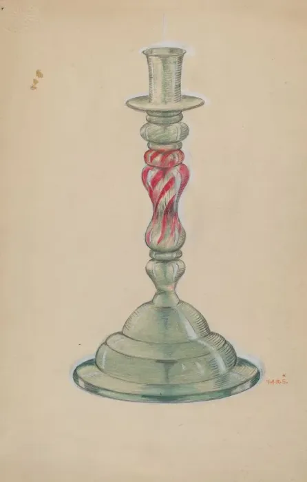 Framed Print : Candlestick, c. 1936. Creator: Margaret Stottlemeyer Framed Print : Candlestick, c. 1936. Creator: Margaret Stottlemeyer