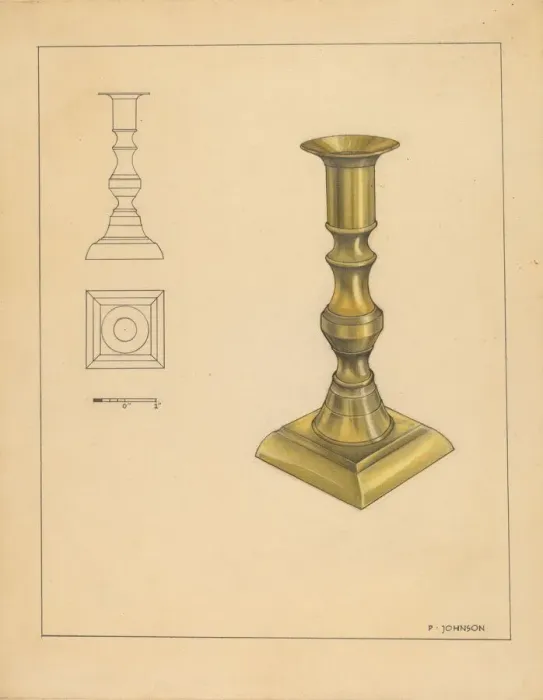 Framed Print : Candlestick, c. 1936. Creator: Philip Johnson Framed Print : Candlestick, c. 1936. Creator: Philip Johnson