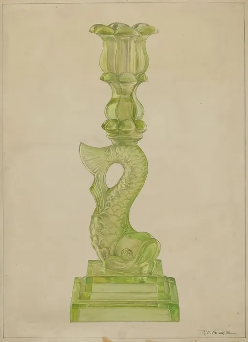 Framed Print : Candlestick, c. 1936. Creator: Ronau William Woiceske Framed Print : Candlestick, c. 1936. Creator: Ronau William Woiceske