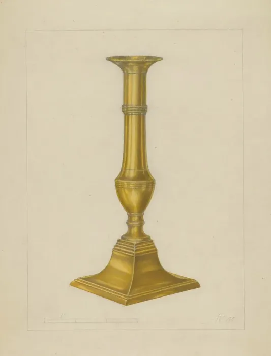 Framed Print : Candlestick, c. 1937. Creator: Arthur Wegg Framed Print : Candlestick, c. 1937. Creator: Arthur Wegg
