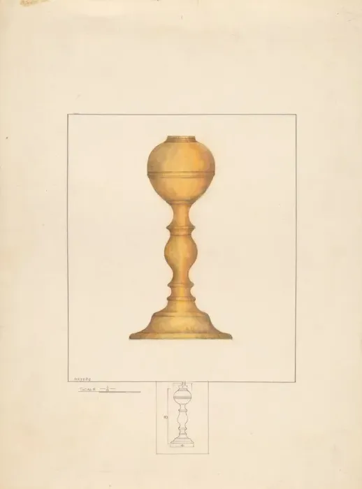 Framed Print : Candlestick, c. 1937. Creator: Henry Meyers Framed Print : Candlestick, c. 1937. Creator: Henry Meyers