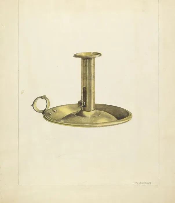 Framed Print : Candlestick, c. 1937. Creator: John Jordan Framed Print : Candlestick, c. 1937. Creator: John Jordan