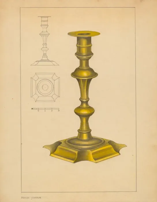 Framed Print : Candlestick, c. 1937. Creator: Philip Johnson Framed Print : Candlestick, c. 1937. Creator: Philip Johnson