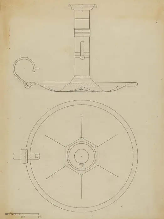 Framed Print : Candlestick, c. 1937. Creator: Philip Johnson Framed Print : Candlestick, c. 1937. Creator: Philip Johnson