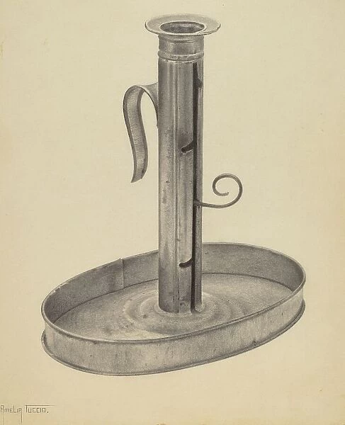 Candlestick, c. 1938. Creator: Amelia Tuccio