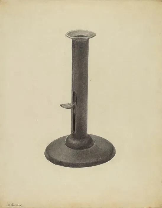Framed Print : Candlestick, c. 1938. Creator: Benjamin Resnick Framed Print : Candlestick, c. 1938. Creator: Benjamin Resnick