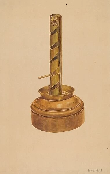 Candlestick, c. 1938. Creator: John Hall
