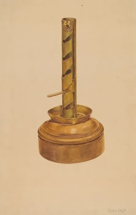 Framed Print : Candlestick, c. 1938. Creator: John Hall Framed Print : Candlestick, c. 1938. Creator: John Hall