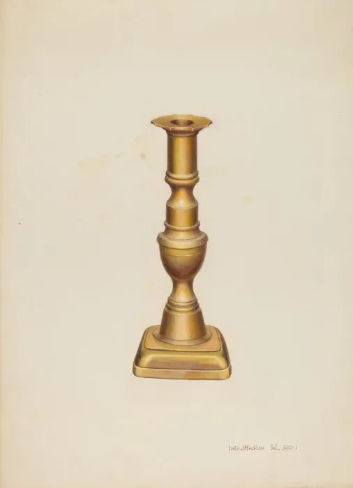 Framed Print : Candlestick, c. 1938. Creator: Leslie Macklem Framed Print : Candlestick, c. 1938. Creator: Leslie Macklem