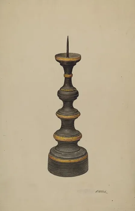 Framed Print : Candlestick, c. 1938. Creator: Paul Ward Framed Print : Candlestick, c. 1938. Creator: Paul Ward