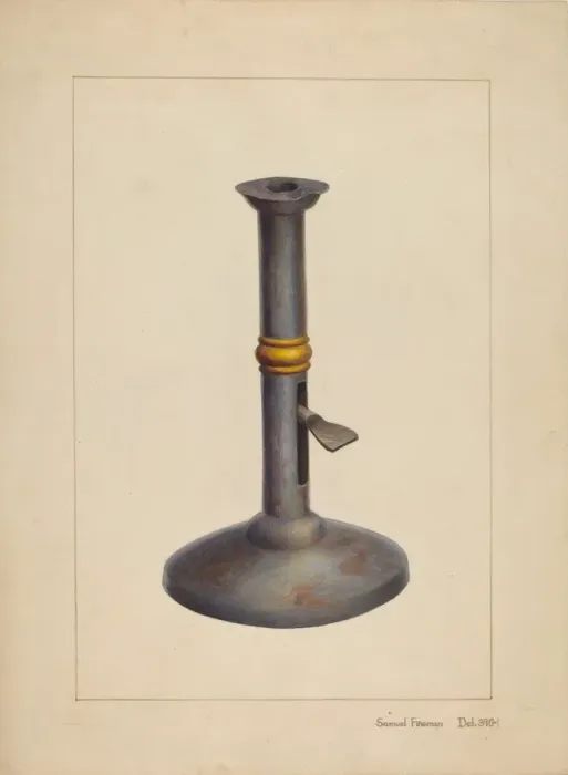 Framed Print : Candlestick, c. 1938. Creator: Samuel Fineman Framed Print : Candlestick, c. 1938. Creator: Samuel Fineman