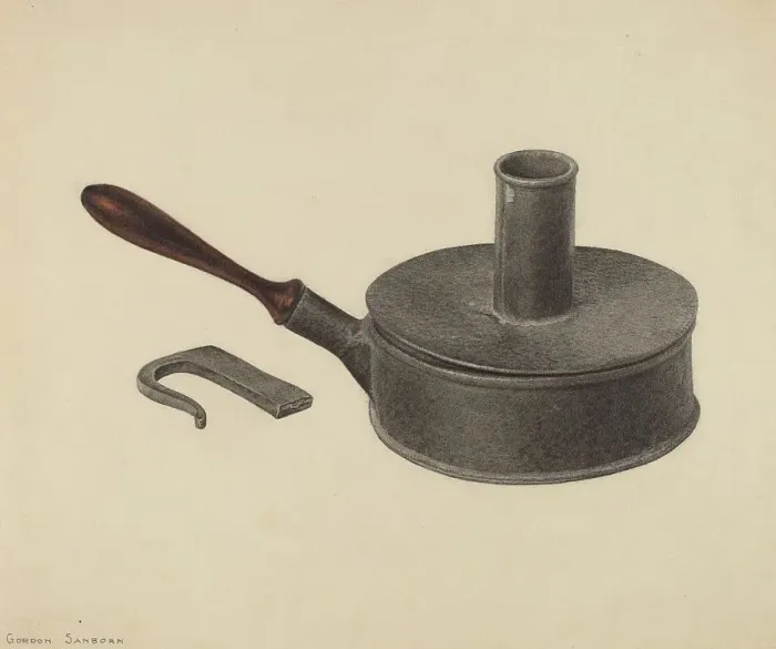 Framed Print : Candlestick, c. 1939. Creator: Gordon Sanborn Framed Print : Candlestick, c. 1939. Creator: Gordon Sanborn