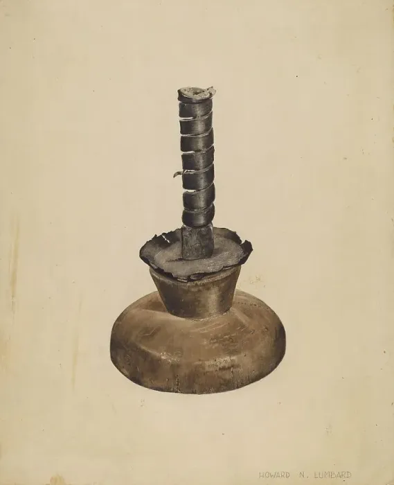 Framed Print : Candlestick, c. 1939. Creator: Howard Lumbard Framed Print : Candlestick, c. 1939. Creator: Howard Lumbard