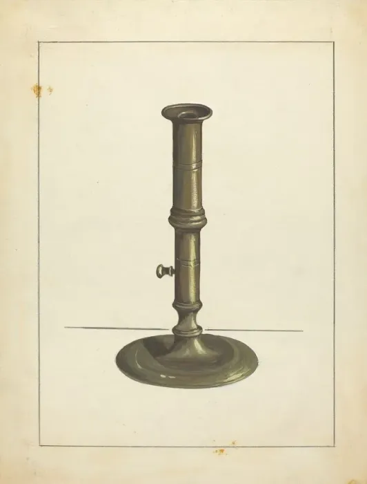 Framed Print : Candlestick, c. 1939. Creator: Jules Lefevere Framed Print : Candlestick, c. 1939. Creator: Jules Lefevere