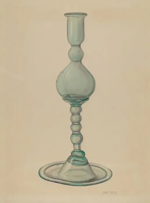Framed Print : Candlestick, c. 1940. Creator: Janet Riza