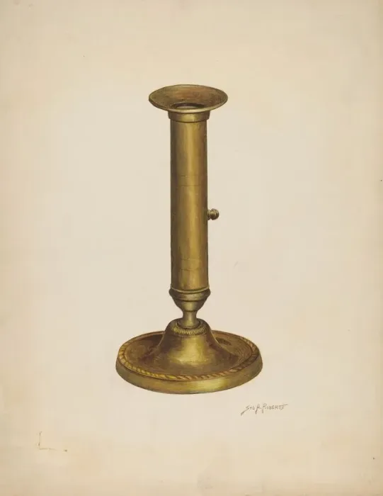Framed Print : Candlestick, c. 1941. Creator: Sydney Roberts Framed Print : Candlestick, c. 1941. Creator: Sydney Roberts