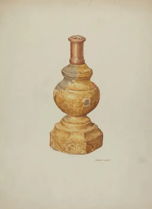 Framed Print : Candlestick (Ecclesiastical), 1939. Creator: Edward Jewett Framed Print : Candlestick (Ecclesiastical), 1939. Creator: Edward Jewett