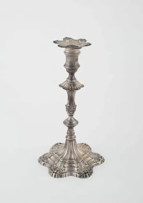 Framed Print : Candlestick, London, 1762 / 63. Creator: Ebenezer Coker Framed Print : Candlestick, London, 1762 / 63. Creator: Ebenezer Coker