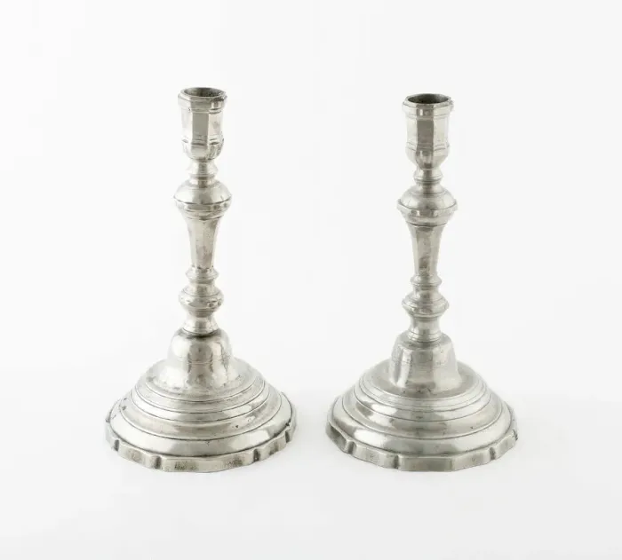 Framed Print : Candlestick (one of a pair), France, c. 1750. Creator: Unknown Framed Print : Candlestick (one of a pair), France, c. 1750. Creator: Unknown