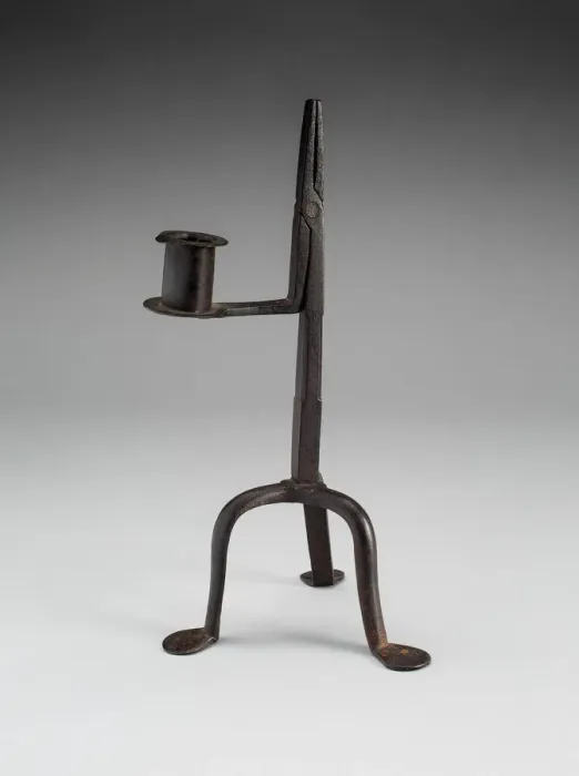 Framed Print : Candlestick and Rushlight Holder, 1750 / 1850. Creator: Unknown Framed Print : Candlestick and Rushlight Holder, 1750 / 1850. Creator: Unknown