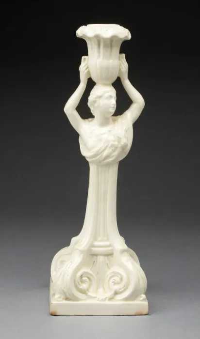 Framed Print : Candlestick, Yorkshire, 1780 / 1800. Creator: Leeds Pottery Framed Print : Candlestick, Yorkshire, 1780 / 1800. Creator: Leeds Pottery