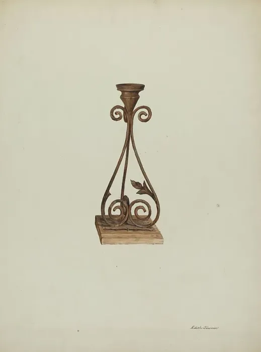 Framed Print : Candlesticks, 1939. Creator: Edith Towner Framed Print : Candlesticks, 1939. Creator: Edith Towner