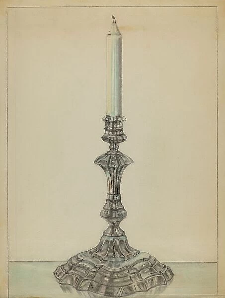 Candlesticks, c. 1937. Creator: Leo Drozdoff