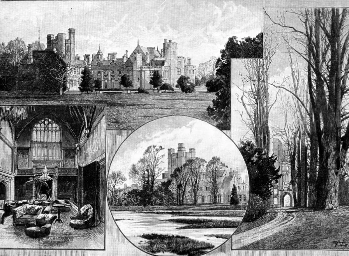 Framed Print : Canford Manor, Dorsetshire, the seat of Lord Wimborne, visited by the Prince of Wales, 1890. Creator: Unknown