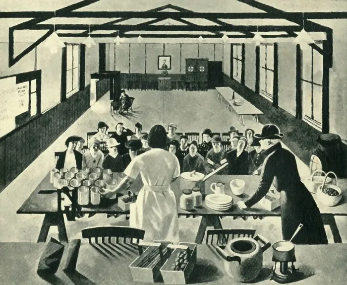Framed Print : A Canning Demonstration at a Women's Institute Meeting, 1943. Creator: Unknown Framed Print : A Canning Demonstration at a Women's Institute Meeting, 1943. Creator: Unknown