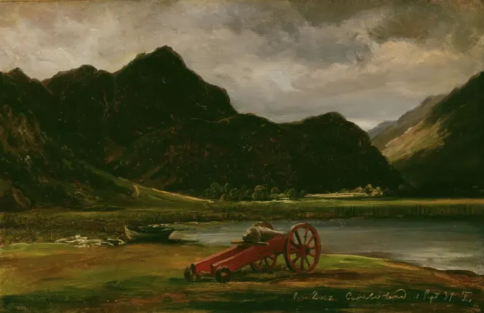 Framed Print : The Cannon at Derwentwater, 1837. Creator: Thomas Fearnley Framed Print : The Cannon at Derwentwater, 1837. Creator: Thomas Fearnley