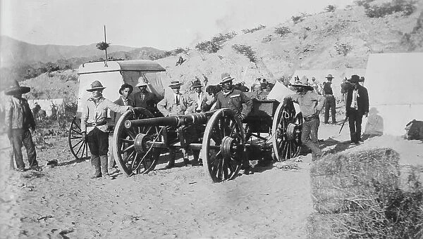Cannon made by rebels now in use near Juarez, between c1910 and c1915. Creator: Bain News Service
