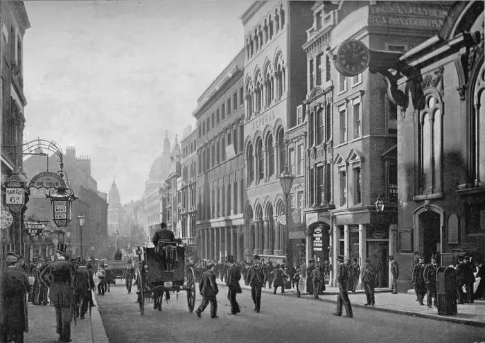Framed Print : Cannon Street, looking west, City of London, c1910 (1911) Framed Print : Cannon Street, looking west, City of London, c1910 (1911)
