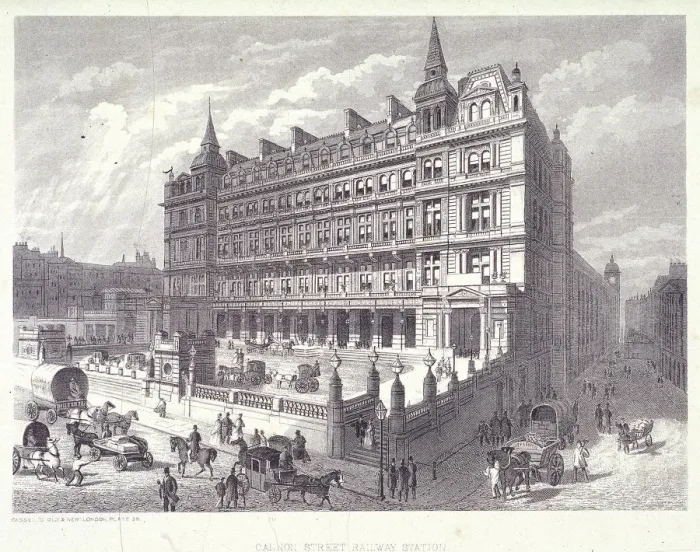 Framed Print : Cannon Street Station, London, c1883 Framed Print : Cannon Street Station, London, c1883