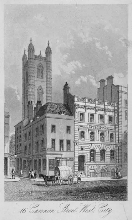 Framed Print : Cannon Street West, City of London, 1860 Framed Print : Cannon Street West, City of London, 1860
