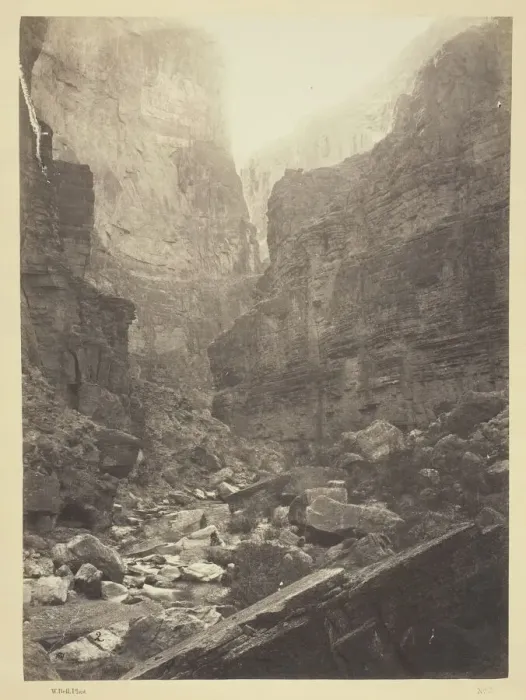 Framed Print : Canon of Kanab Wash, Colorado River, Looking North, 1872. Creator: William H. Bell Framed Print : Canon of Kanab Wash, Colorado River, Looking North, 1872. Creator: William H. Bell