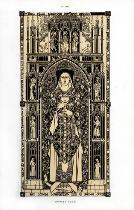 Framed Print : The canon of Poitiers, c1350, (1843). Artist: Henry Shaw Framed Print : The canon of Poitiers, c1350, (1843). Artist: Henry Shaw