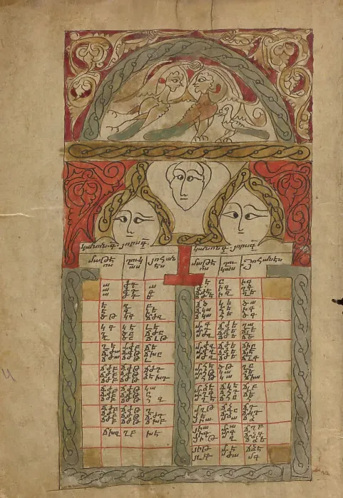 Framed Print : Canon Table Page; Gospel Book, 1386. Creator: Unknown Framed Print : Canon Table Page; Gospel Book, 1386. Creator: Unknown