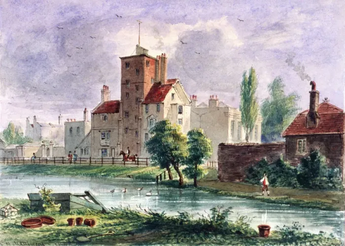Framed Print : Canonbury House, Islington, London, 1835. Artist: CH Matthews Framed Print : Canonbury House, Islington, London, 1835. Artist: CH Matthews