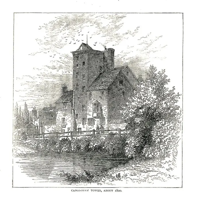 Framed Print : Canonbury Tower About 1800, 1878 Framed Print : Canonbury Tower About 1800, 1878