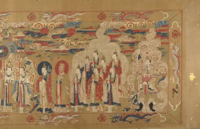 Framed Print : Canonization scroll of Li Zhong, colophon dated 1641. Creator: Unknown