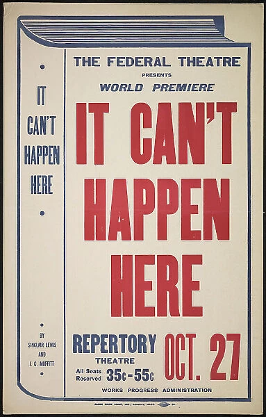 It Can't Happen Here, [193-]. Creator: Unknown