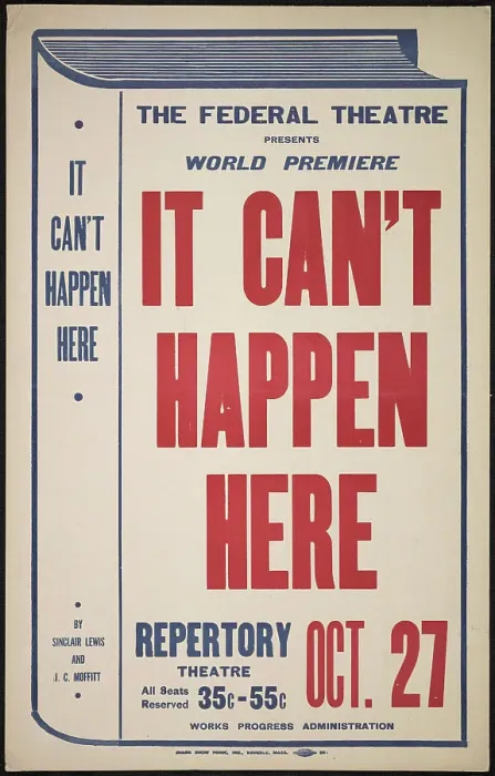 Framed Print : It Can't Happen Here, [193-]. Creator: Unknown