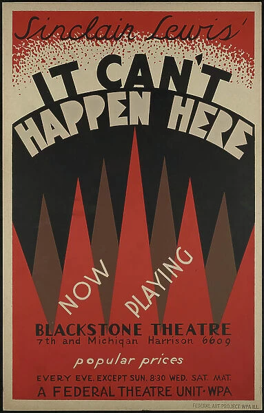 It Can't Happen Here, Chicago, 1936. Creator: Unknown